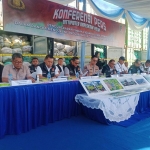 Konferensi pers pengungkapan penyelundupan batu bara ilegal menggunakan kontainer
