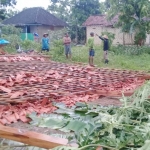 Satu rumah di Kecamatan Kenduruan yang roboh usai diterjang puting beliung.