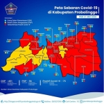 Peta sebaran Covid-19 di Kabupaten Probolinggo per 21 Mei 2020.
