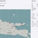 Peta munculnya gempa di Tuban Utara