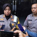 Kasatlantas Polres Kediri Kota, AKP Andhini Puspa Nugraha, saat memberi keterangan kepada awak media. Foto: Ist