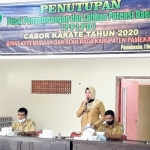 Kegiatan penutupan PPLPD Cabor karate yang dilaksanakan di Aula Kantor Dispora Kabupaten Pamekasan.