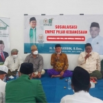 Syafiuddin Asmoro, Anggota Komisi V DPR RI Fraksi PKB, saat kegiatan Sosialisasi 4 Pilar Kebangsaan yang dilaksanakan di Yayasan Al Rofiiyah Desa Bulung, Kecamatan Klampis, Bangkalan, Kamis (8/4/2021).