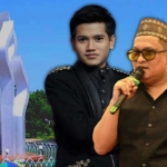 Kolase foto CEO PT Bawang Mas Group, H. Khairul Umam, dan Juara II Dangdut Academy 7, Valen.