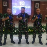 Kapenrem 084/BJ, Mayor Inf Imam Suyoso, saat mengikuti Rakernis Penerangan TNI AD TA 2022 di Jakarta.