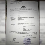 Bukti surat laporan yang dilayangkan korban ke Polresta Sidoarjo.