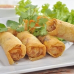 ilustrasi jajanan lumpia goreng
