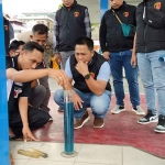 Inspeksi mendadak yang dilakukan petugas dari Polres Batu menjelang lebaran di salah satu SPBU.