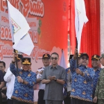 Gubernur DKI Jakarta, Pramono Anung, saat melepas peserta Mudik Gratis 2026.