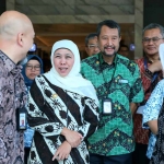 Gubernur Khofifah saat menghadrii National Anti Fraud Conference di Surabaya.