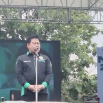 Ketua Umum PKB, Muhaimin Iskandar melakukan sumpah bersama (sumpah setia) untuk DKW Garda Bangsa Jawa Timur di Lapangan Desa Watu Alang, yang dikemas dalam 