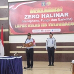 Pembacaan deklarasi Zero Halinar Lapas Kelas II B, Tulungagung, Selasa (28/2/2023).