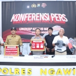 Konferensi pers Polres Ngawi dalam pengungkapan kasus narkotika jenis sabu