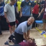 Korban saat mendapat percobaan pertolongan pertama