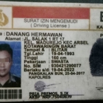 SIM B1 palsu milik pelaku yang berhasil diamankan petugas.
