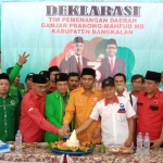 Tim pemenangan Ganjar-Mahfud di Bangkalan saat deklarasi dukungan.