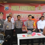 Kapolres Pacitan AKBP Setyo Kus Heriyatno saat jumpa pers.