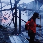Kondisi Pasar Mojoduwur usai dilalap api.