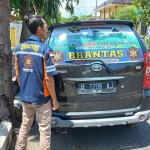 Relawan Brantas menunjukkan armada transportasi gratis yang akan disediakan bagi kafilah MTQ ke XXIX Jatim.