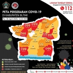 Peta persebaran Covid-19 di Kabupaten Blitar.