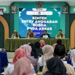 Bimtek Entry Anggaran BOSDA pada ARKAS yang digelar Dindik Kota Kediri. Foto: Ist