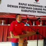 Pranoto, Bendahara DPC PDI Perjuangan Trenggalek. foto: HERMAN/ BANGSAONLINE