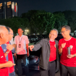 Sejumlah Menteri kabinet Jokowi yang hadir di Istana Negara untuk nobar Timnas Indonesia Vs Uzbekistan (dok. Ist)