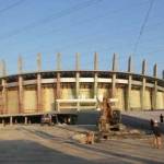 Kondisi stadion Gelora Joko Samudro yang akan  dilaunching. foto: syuhud/BANGSAONLINE