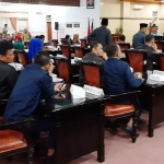 Suasana rapat paripurna membahas DPRD Kota Mojokerto.