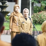 Wali Kota Kediri Vinanda Prameswati saat memberi sambutan. Foto: Ist.