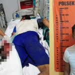 Kondisi korban dirawat di rumah sakit, serta korban diamankan di Mapolsek Kalisat.