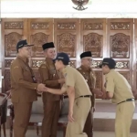 Bupati dan Wakil Bupati Blitar saat silaturahmi dengan ASN. 
