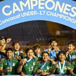 Timnas Meksiko saat menjuarai ajang CONCACAF U-17 2023.