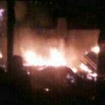 Kondisi lapak saat terbakar. foto: zainal abidin/BANGSAONLINE