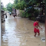 Salah satu perkampungan yang terdampak banjir.