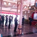 Suasana pelantikan sembilan pejabat struktural di pendopo Bupati Bangkalan, Rabu (20/05/2020). 