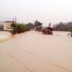 Kondisi ruas jalan Pacitan-Purwantoro yang tergenang banjir. Foto: DOK