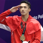 Jonatan Christie sukses merebut emas cabor bulu tangkis pada Asian Games 2018 
