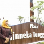 Gubernur Jawa Timur, Khofifah Indar Parawansa, saat berada di IKN.