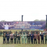 Upacara penutupan Program TMMD ke-128 Tahun Anggaran 2026 yang digelar oleh Kodim 0811/Tuban.