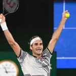 Federer merayakan kemenangannya usai mengalahkan Nadal. foto: mirror.co.uk