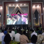 Lailatul Ijtima dalam rangka memperingati 2 Tahun Khidmat PCNU Sidoarjo di Masjid KH Muhammad Hasyim Asy’ari, Lingkar Timur Sidoarjo, Minggu (17/12/2023) malam.