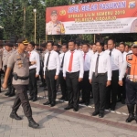 Kapolresta Sidoarjo Kombes Pol. Zain Dwi Nugroho saat Apel Gelar Pasukan Ops Lilin Semeru 2019.