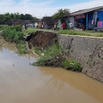 Plengsengan Kedunglarangan yang jebol. (foto: ist)