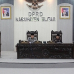 Paripurna DPRD Kabupaten Blitar dengan agenda penyampaian penjelasan Bupati Blitar terhadap LKPJ tahun 2022, Rabu (29/3/2023).
