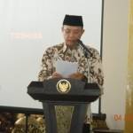 SAMBUTAN – Bupati Ngawi Ir Budi Sulistiono saat memberikan sambutan. foto: Zainal Abidin/BangsaOnline.com