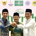 Ketua DPD LDII Kota Kediri, Agung Riyanto (kanan), bersama Gus Ab, Ketua PCNU Kota Kediri, dan Pimpinan Daerah Muhammadiyah Kota Kediri. Foto: Ist