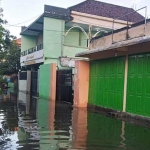 Salah satu perkampungan padat rumah di Kecamatan Babat yang terendam.