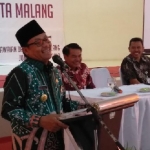 Wali Kota Malang Drs H Sutiaji ketika memberikan pengarahan kepada 279 calon ASN Pemkot Malang. foto: IWAN/ BANGSAONLINE
