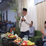 Wali Kota Batu, Nurochman saat memberikan sambutan saat pertemuan dengan Gapoktan Mitra Arjuno